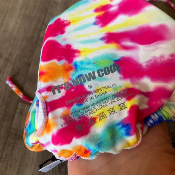 NWT It's Now Cool Free People The Long Triangle Eco Tie-Dye Bikini Top Sz M - Picture 6 of 6